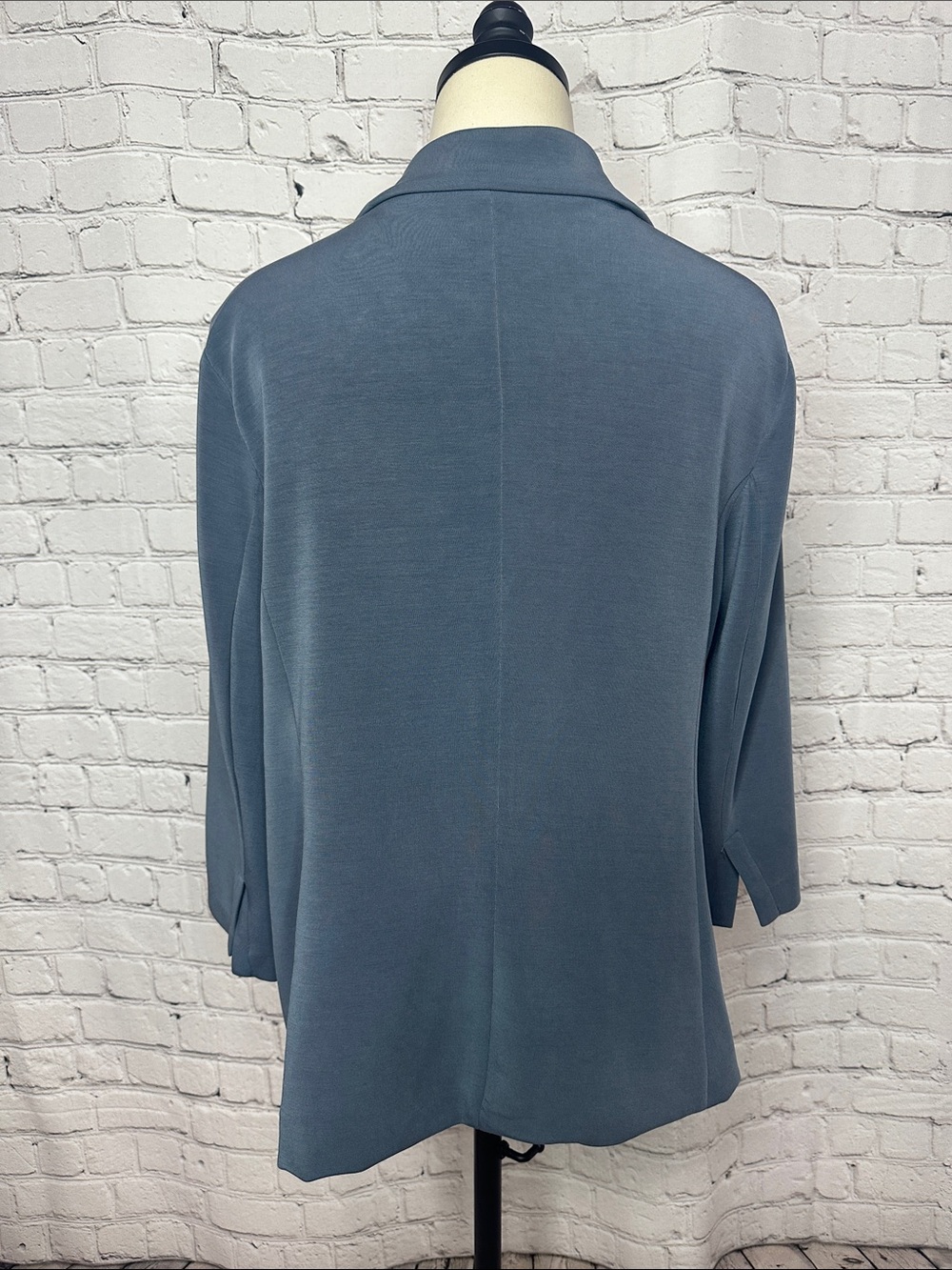 Skies Are Blue Notch Lapel 3/4 Sleeve Open Front Statement Blazer XL - 1X Modal - Picture 5 of 9